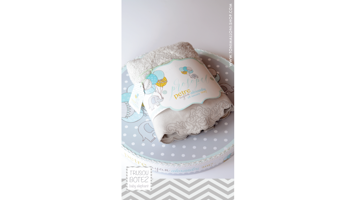 Trusou botez cu elefantei si baloane de aer cald, Grey Baby Elephant  4